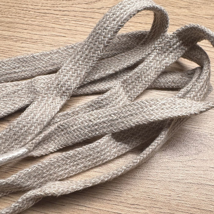 Płaskie Sznurówki Lniane Melanż 120 cm Weeds Fashion