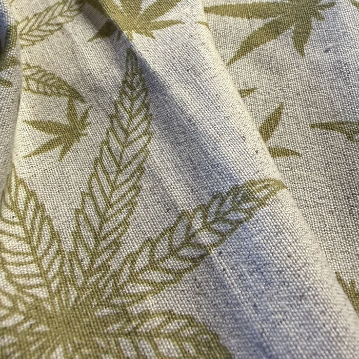 Tkanina Konopno-Bawełniana Liście