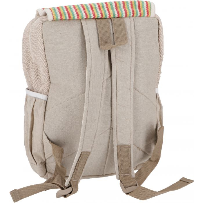 Plecak Konopny w Kolorowe Paski, hippie backpack.