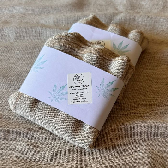 Chusteczki Konopne Mini Ręczniki Konopne