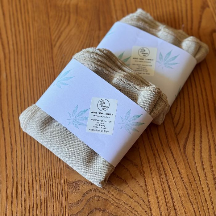 Chusteczki Konopne Mini Ręczniki Konopne