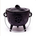 Kociołek Czarownicy Żeliwny z Pentagramem